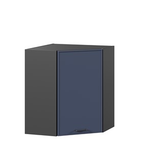 Шкаф угловой настенный Индиго ЛД 298.610.000.158, Чёрный/Тёмно-синий в Иваново