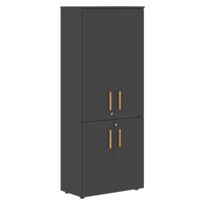 Шкаф комбинированный FORTA Черный Графит FHC 80.2(Z) (798х404х1965) в Иваново