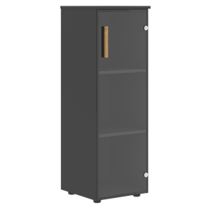 Средний шкаф колонна со стеклянной правой дверью FORTA Черный ГрафитFMC 40.2 (R) (399х404х801) в Иваново