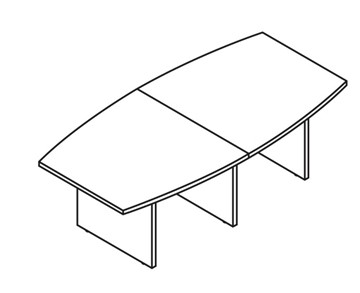 Стол для совещаний MORRIS TREND Антрацит/Кария Пальмираа MCT 2412.1 (2400x1200x750) в Иваново - предосмотр 1