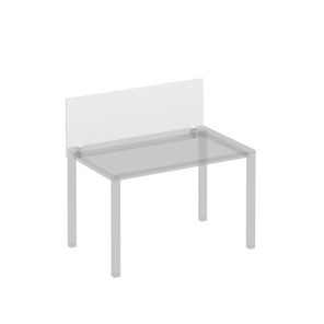 Экран для стола 120 на белом металлокаркасе фронтальный Комфорт КФ, белый премиум (120x45x1.8) К.Б 841 в Иваново
