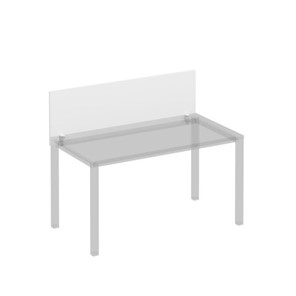 Экран для стола 140 на белом металлокаркасе Комфорт КФ, белый премиум (140x45x1.8) К.Б 842 в Иваново
