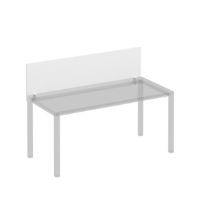 Экран для стола 160 на белом каркасе с кронштейнами Комфорт КФ, белый премиум (160x45x1.8) К.Б 843 в Иваново