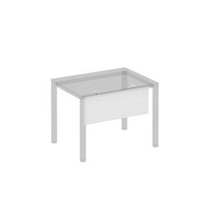 Экран стола защитный (ДСП) с кронштейнами для стола 100 на белом металлокаркасе Комфорт КФ, белый премиум (85x3.2x1.8) К.Б1 810 в Иваново