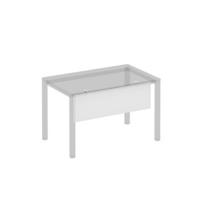 Экран стола защитный (ДСП) с кронштейнами для стола 120 на белом металлокаркасе Комфорт КФ, белый премиум (120x3.2x1.8) К.Б1 812 в Иваново