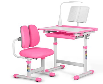 Комплект из растущего стола и кресла Mealux EVO BD-23 Pink в Иваново