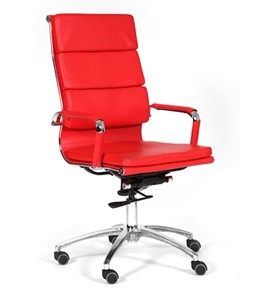 Офисное кресло CHAIRMAN 750 экокожа красная в Иваново - предосмотр
